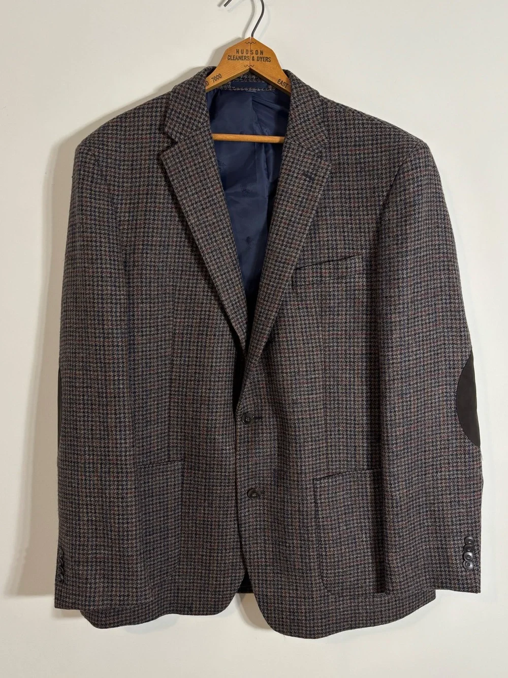 Jos A Bank Brr Comfort Slim Fit Blazer 46L Houndstooth Wool